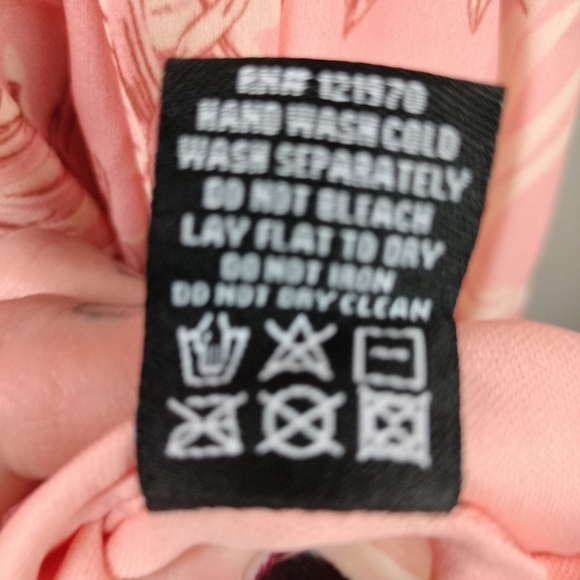 NWOT VICI Tie Strap Tiered Flowy Mini Sun Dress in Palm Leaf Pattern Sz. S - Picture 15 of 15